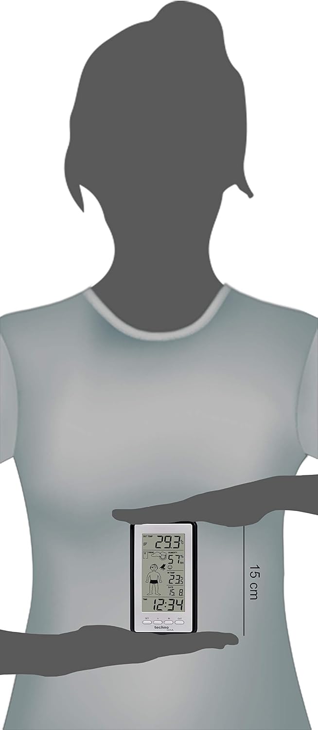 Technoline WS 9632 Wetterstation mit Vorhersage, grau Wetterstation (Vorhersage)