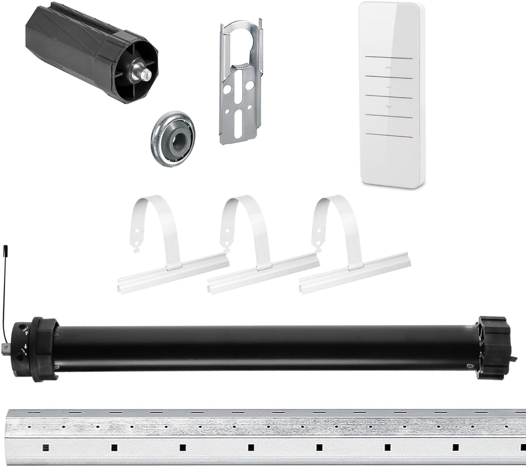 NOBILY Rolladen-Komplett-Set f. 60mm Achtkantwelle Mechanischer Funk Maxi-Rolladenmotor PR5 10Nm + M