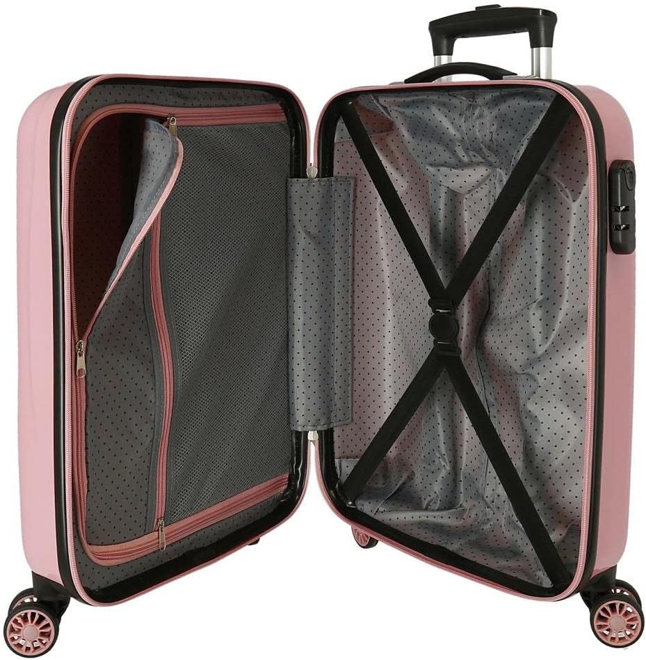 Roll Road Precious Flower Kabinentrolley, Rosa, 38 x 55 x 20 cm, Hartplastik, seitlicher Kombination