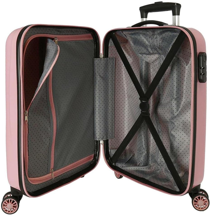 Roll Road Precious Flower Kabinentrolley, Rosa, 38 x 55 x 20 cm, Hartplastik, seitlicher Kombination