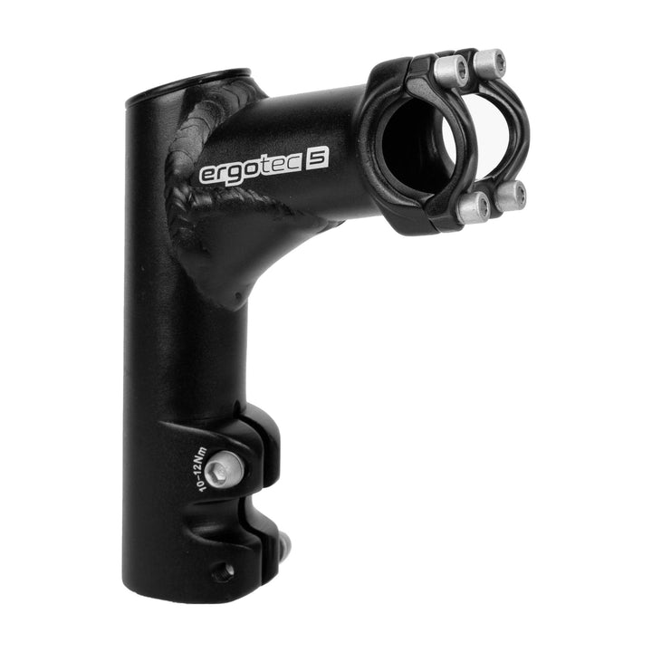 ergotec Ahead-Vorbauten Comfi 25.4 / Aluminium AL6061-T6, 15°, schwarz-sand 10 x 8 x 8 cm, 10 x 8 x
