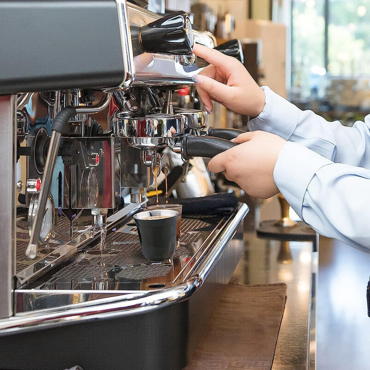 Easyworkz Espressotassen aus Edelstahl, doppelwandig, isoliert, Demitasse-Tassen, 2er-Set, hitzebest