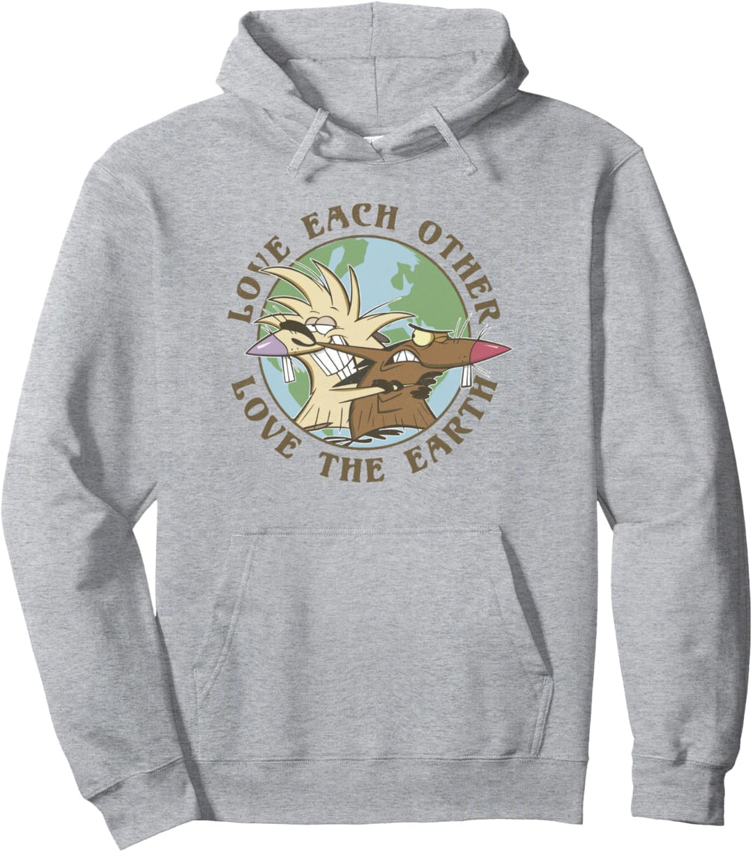 Angry Beavers Earth Day Love Each Other Love The Earth Pullover Hoodie