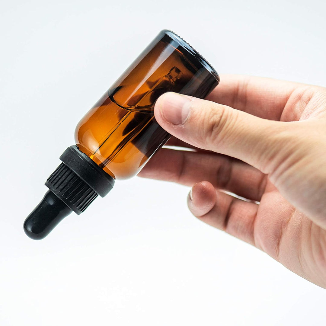 YIZHAO Pipettenflasche 30ml, Apothekerflasche Braunglas mit [Dropper Pipette Glas], Braunglasflasche