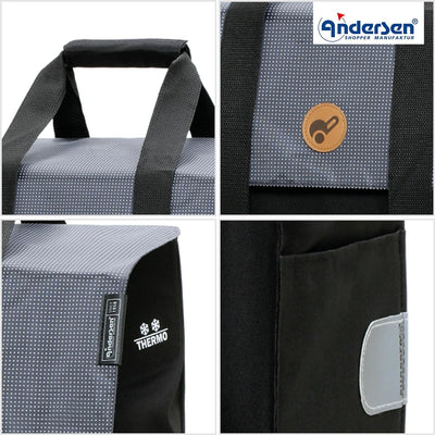 Andersen Einkaufstrolley Royal als Treppensteiger Alu klappbar mit Rad Ø 3 x 13cm und 43 Liter Tasch