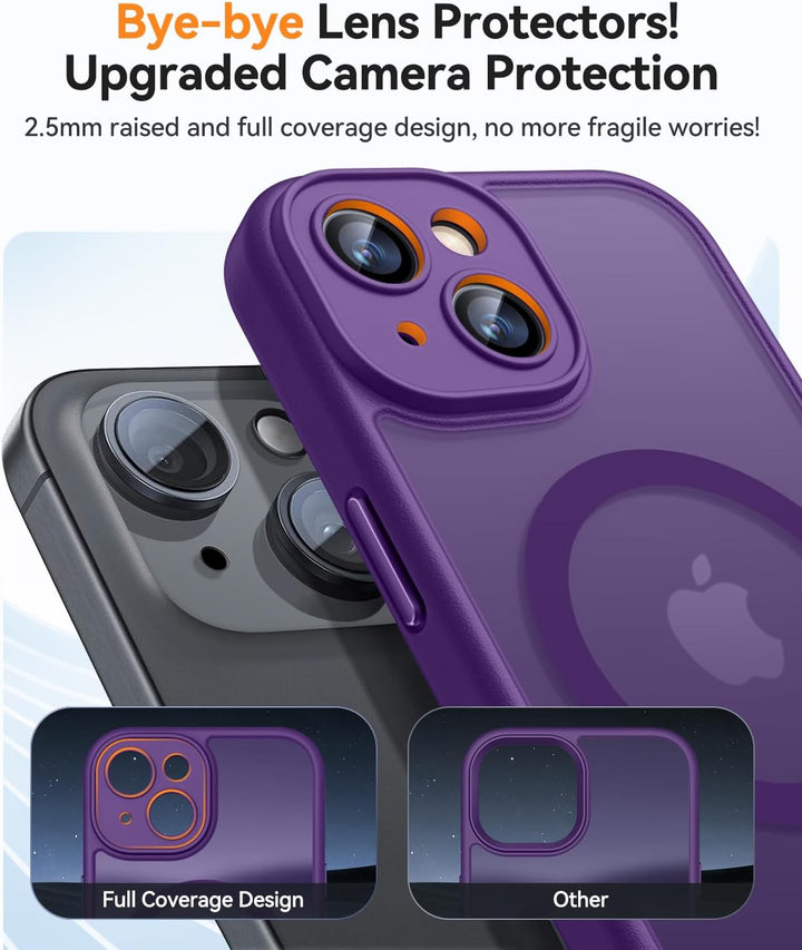 CANSHN 2024 Neu für iPhone 15 Plus Hülle mit Kameraschutz für Magsafe (TOP Militärschutz & Magnetkra