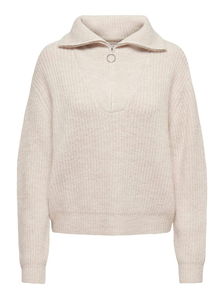 ONLY Female Strickpullover ONLBAKER Strickpullover XS Cloud Dancer/Detail:melange, XS Cloud Dancer/D