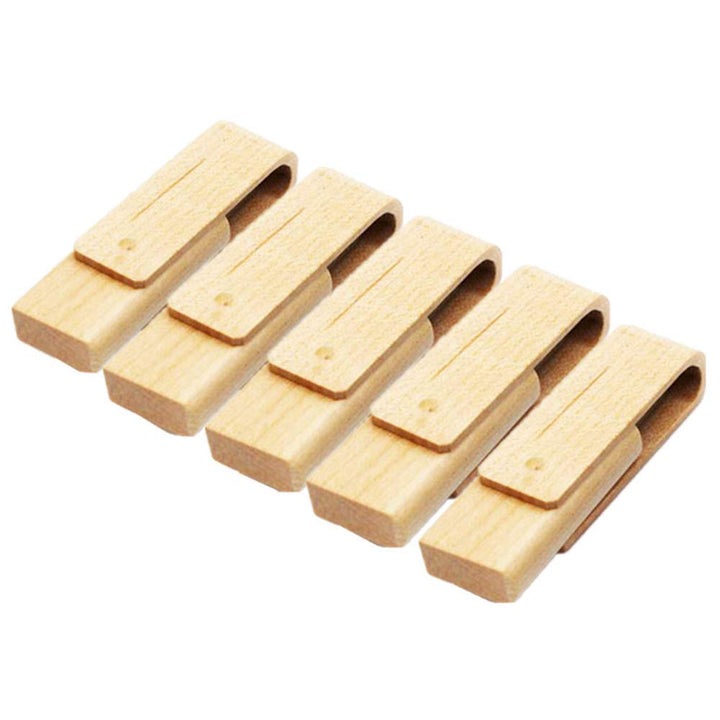 Anloter USB-Sticks aus Holz, 5 Stück, Walnussholz, Daumenlaufwerke, High Speed 2.0 für Daten-Speiche
