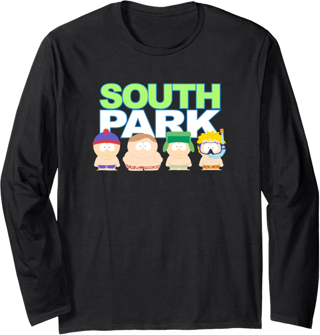 South Park Gang Behind Logo Langarmshirt