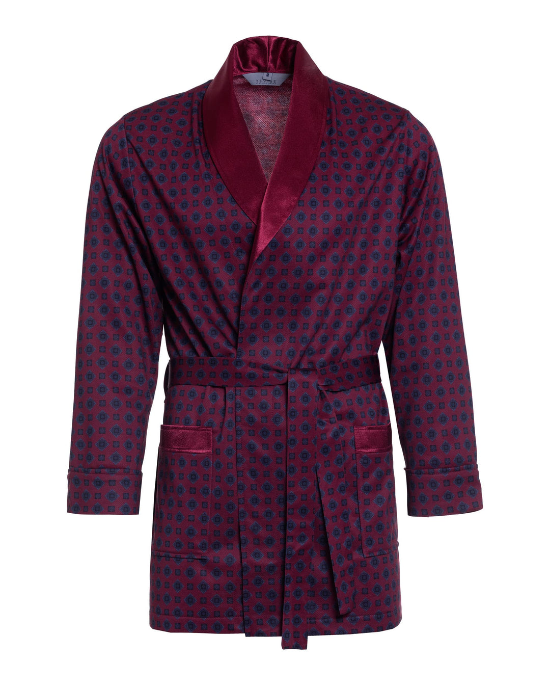 Herren Morgenmantel - Revise Brais RE-503 - Kurz - Dünn und leicht L Bordeaux rot 31, L Bordeaux rot