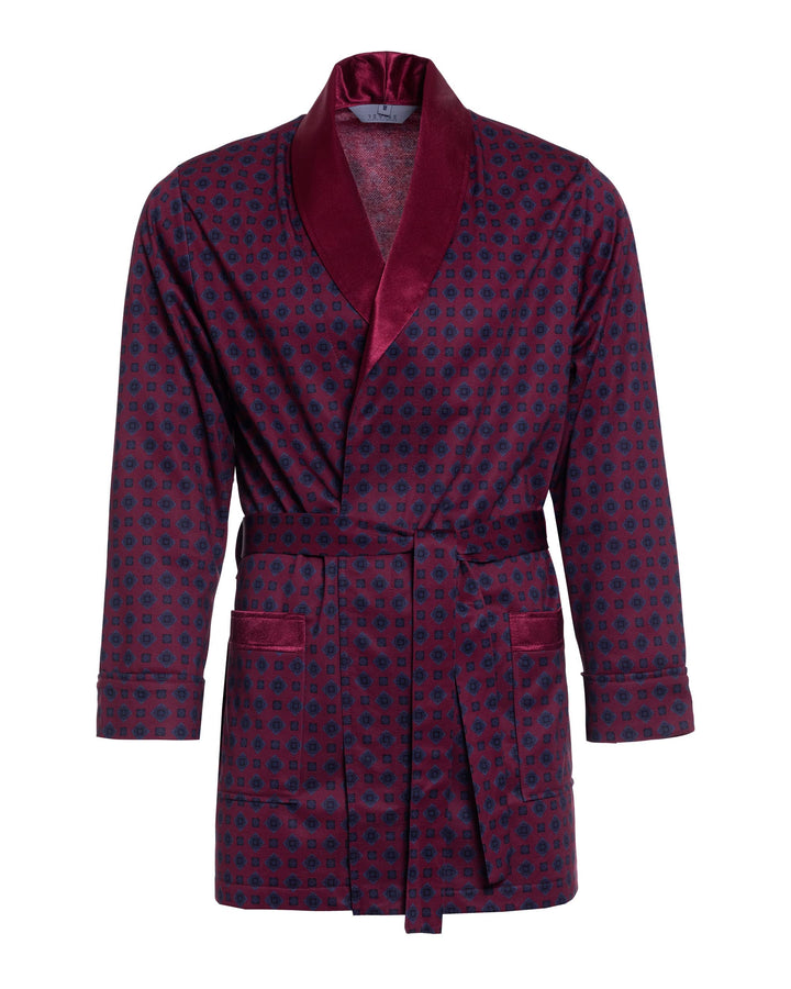 Herren Morgenmantel - Revise Brais RE-503 - Kurz - Dünn und leicht L Bordeaux rot 31, L Bordeaux rot