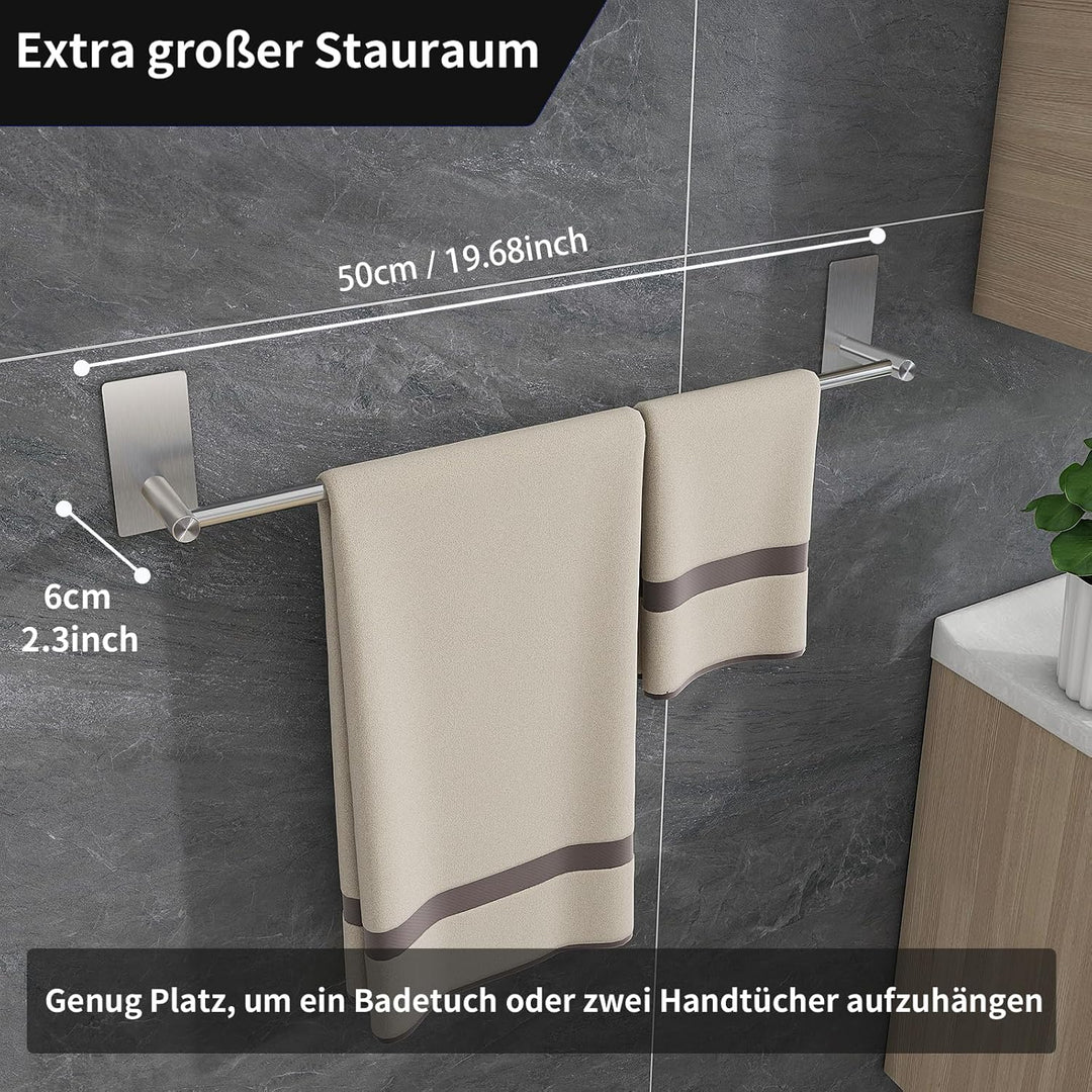 Vista Handtuchhalter zum Kleben 50cm Wandmontierte Handtuchhalter Edelstahl Handtuchhalter Bad ohne