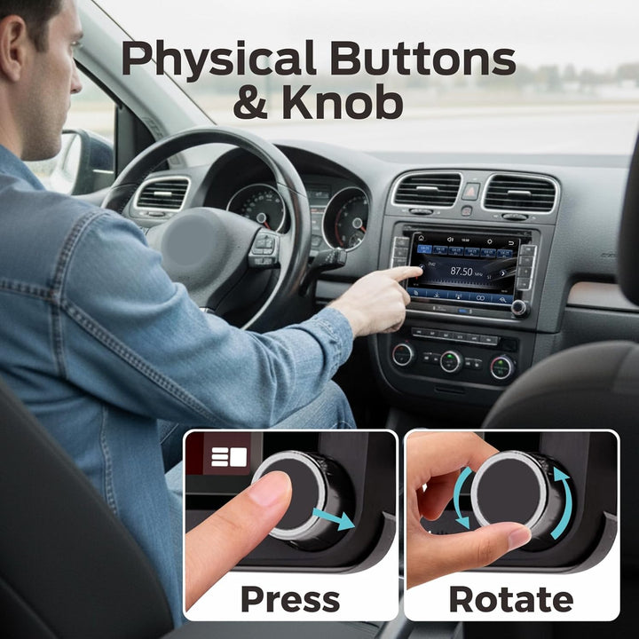 Autoradio Plug und Play Kompatibel für VW Golf 5 6 Passat Polo RCD330 mit kabelloses CarPlay Android