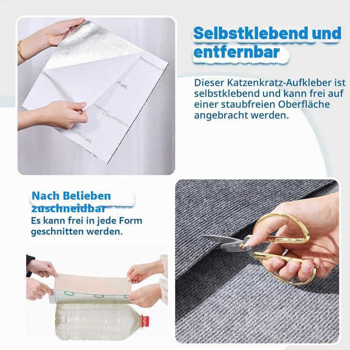 Kratzmatte Selbstklebend Katze Kratzbrett Kratzwand DIY Kratzteppich Katzenkratzer Kleber Möbelschut