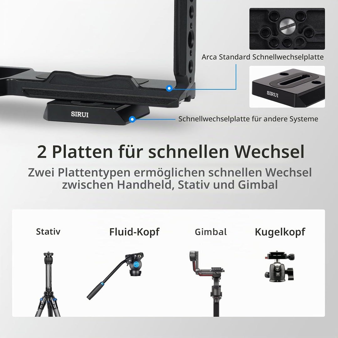 SIRUI Kamera Käfig Cage mit Top Handle für Panasonic LUMIX S5II/S5IIX,Arca-Swiss-kompatibel,Kamerage