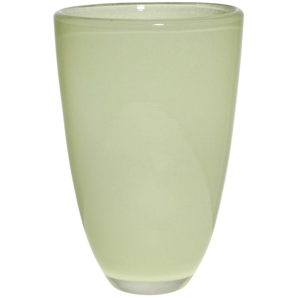 CRISTALICA Bouquet Vase Blumenvase Übertopf Colori Grün H 26 cm D 16 cm Handgeformt Mundgeblasenes G