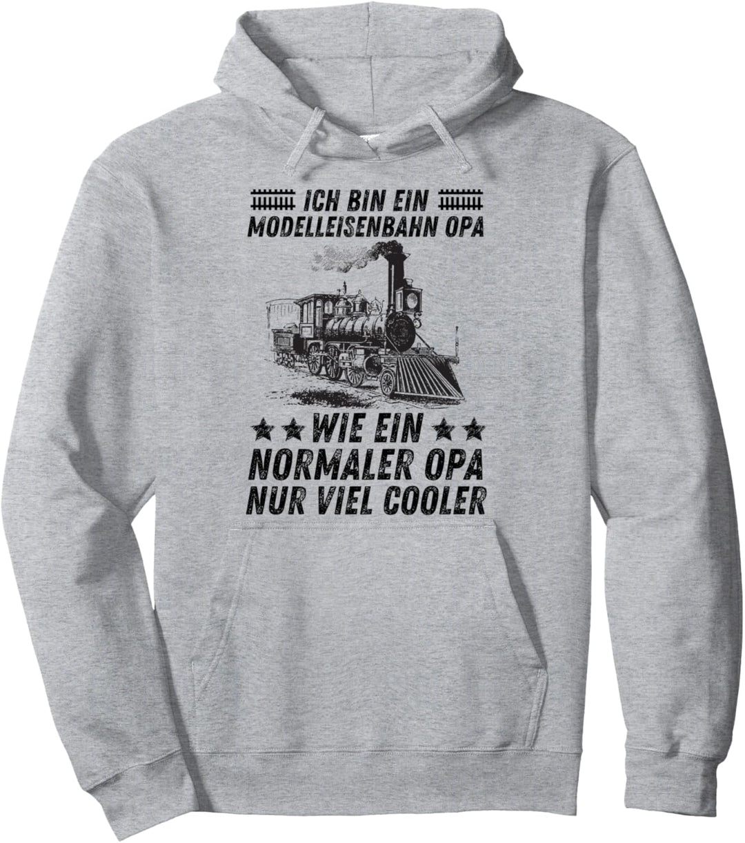 Modelleisenbahn Opa Rentner Eisenbahn Spur H0 Coolster Opa Pullover Hoodie