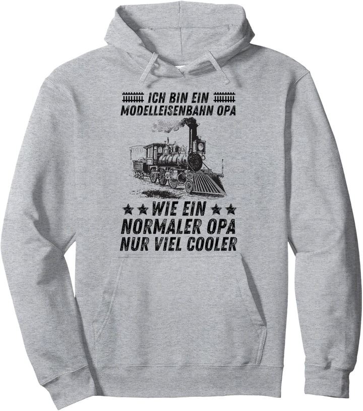Modelleisenbahn Opa Rentner Eisenbahn Spur H0 Coolster Opa Pullover Hoodie