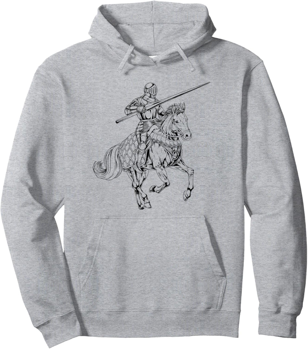 Mittelalterlicher Ritter zu Pferd - Tjost Pullover Hoodie