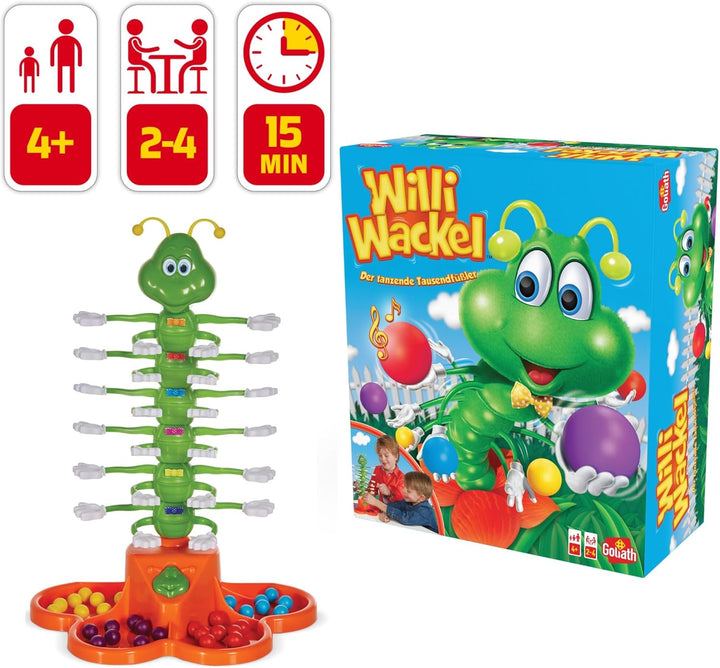 Goliath - Willi Wackel, Brettspiele ab 4 Jahren, Gesellschaftsspiele für 2 bis 4 Kinder, Kinderspiel