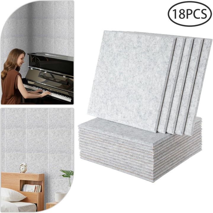Schallschutzplatten,9MM Selbstklebend Akustikpaneele 12er | Für Büro Heimstudio Wohnzimmer Schlafzim