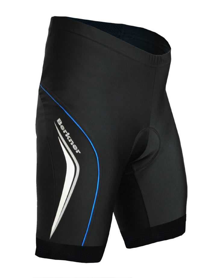 Berkner - Derek - Fahrradhose, Bikehose kurz, Radhose in schwarz rot blau grün Weiss Schwarz - Blau