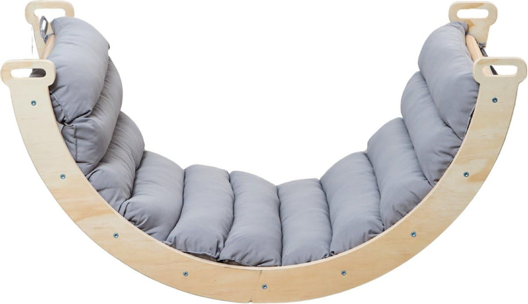 Mini-Kletterbogen – Kletterbogen aus Holz mit Kissen – Montessori-Spielhalle – 78 x 47 x 37 cm – Gra