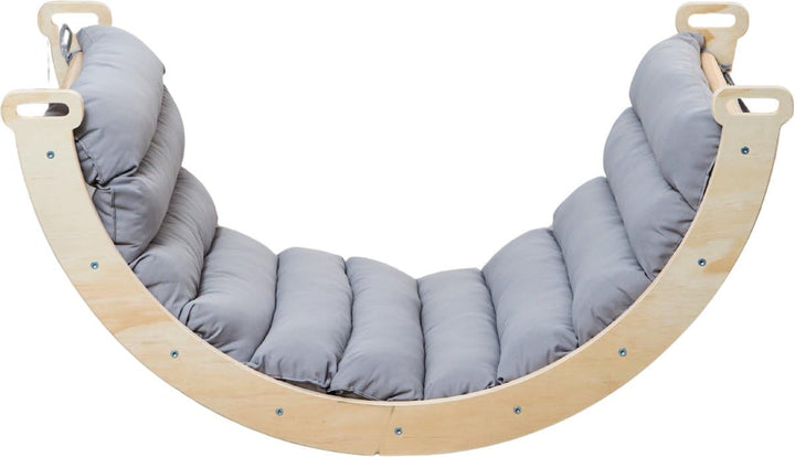 Mini-Kletterbogen – Kletterbogen aus Holz mit Kissen – Montessori-Spielhalle – 78 x 47 x 37 cm – Gra