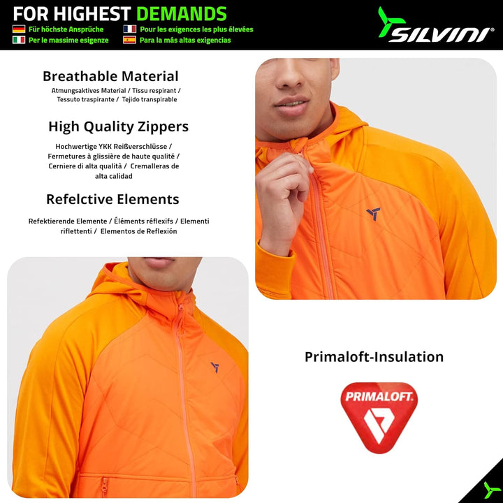 SILVINI Dirilo Sweatshirt mit durchgehendem Reissverschluss Herren Sweatjacke Herren Pullover mit Re