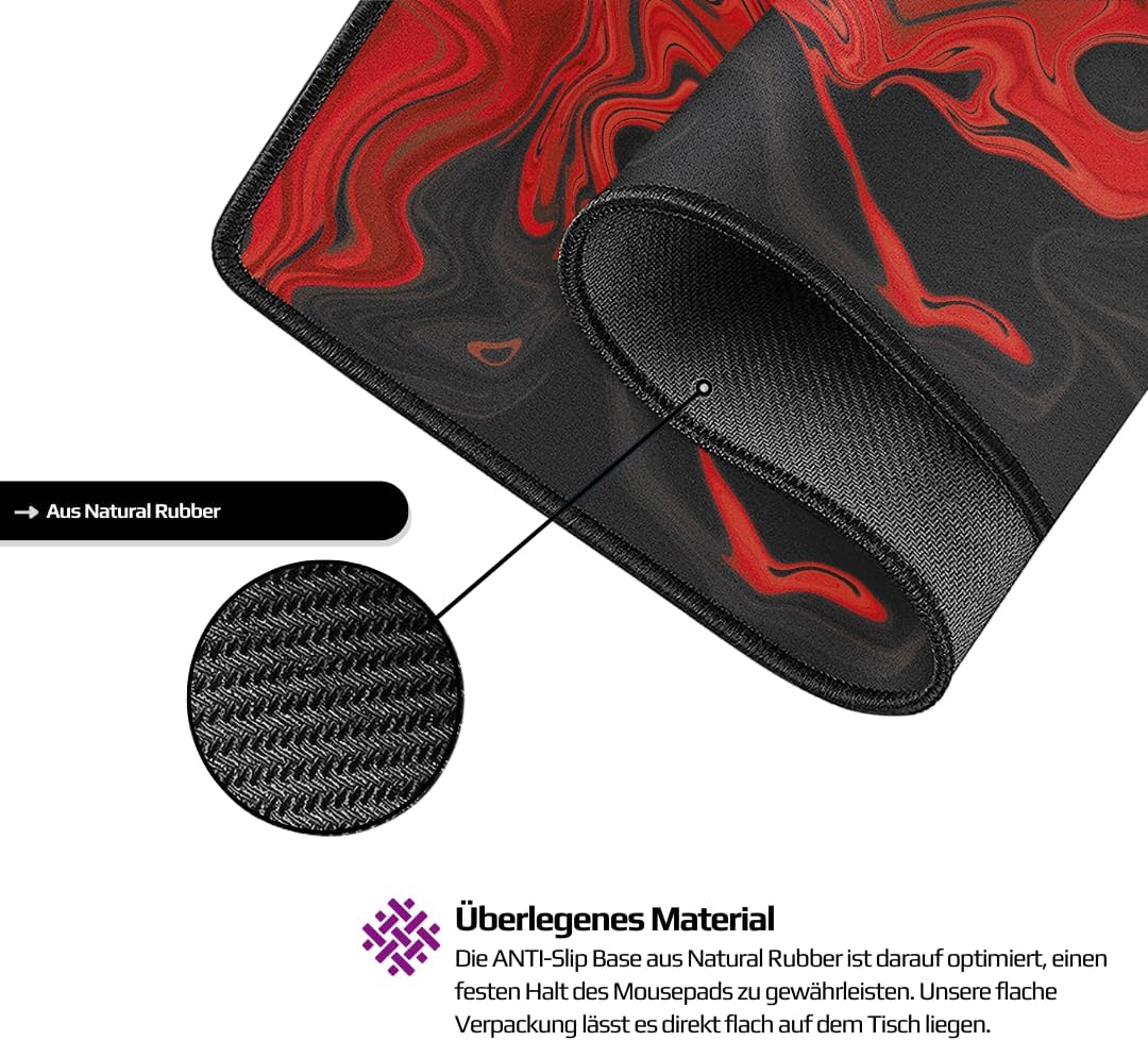 Nyfter - Liquid Gaming Mousepad 1200x600x3mm 3XL mauspad Gaming Premium Mauspad XXXL Wasserabweisend