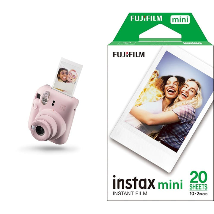 INSTAX Mini 12 Sofortbildkamera Blossom-Pink + Mini Film Standard (20/PK) Blossom-Pink mit Instant F