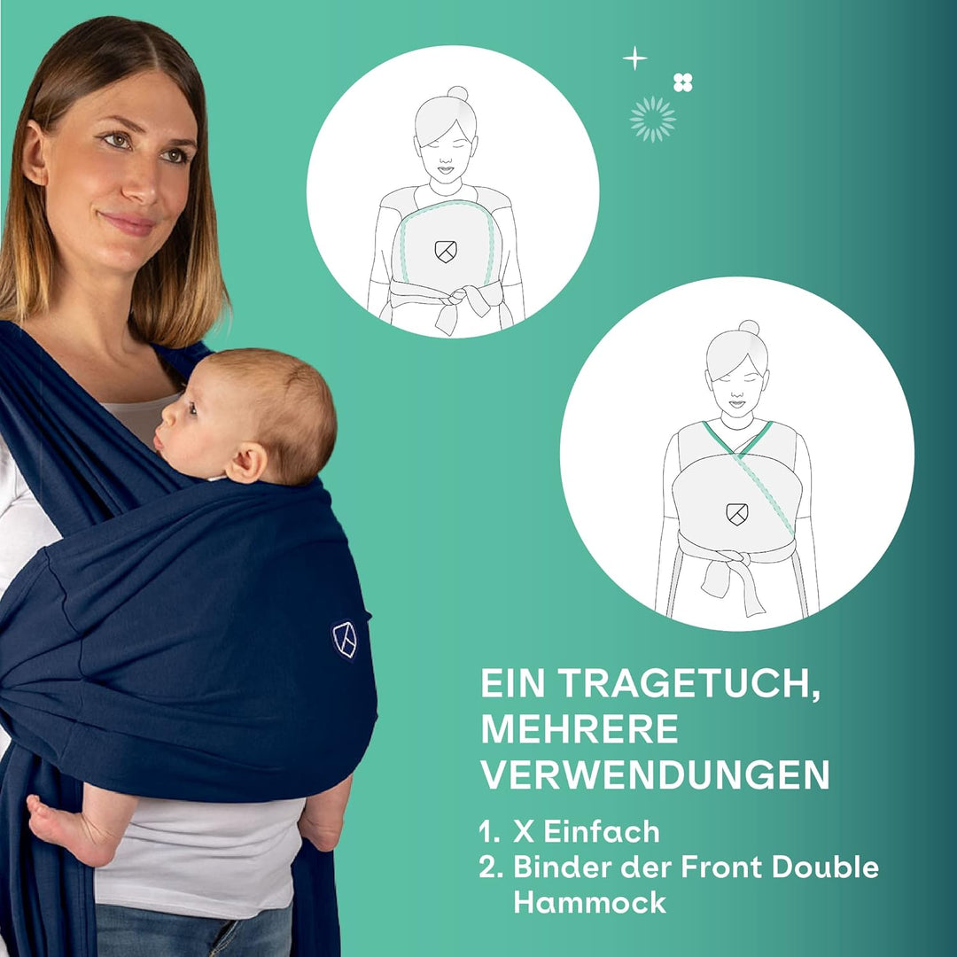 Koala Babycare Babytragetuch - Einfach anzuziehen - Elastisches Tragetuch bis zu 15 kg - Verstellbar