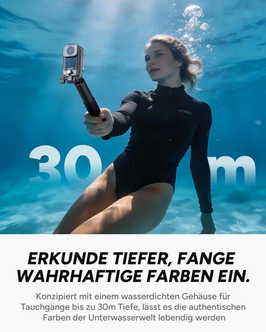 SJCAM C400 Vlogging Camera 4K Videokamera,Pocket Kartenlos,7 Stunden Akku und 6 Achsen Bildstabilisi