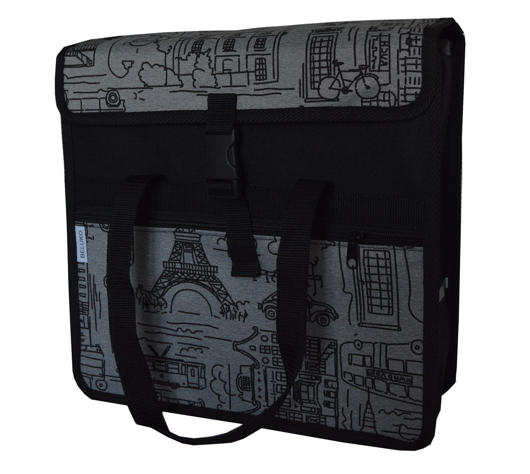 FAHRRADTASCHE 26" 28" Erwachsene Satteltasche Gepäckträgetasche Doppel 2x15l / Einzelne 1x15l (26. U
