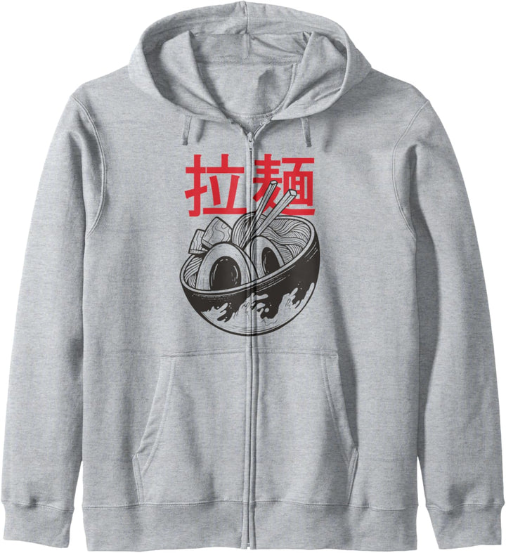 Ramen Schale Japanische Lebensmittel Nudeln Floral Kapuzenjacke