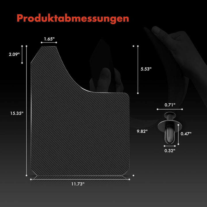 Frankberg 4X Universal Auto Schmutzfänger Spritzschutz Schneidbar Vorne Hinten Kompatibel mit Cabrio