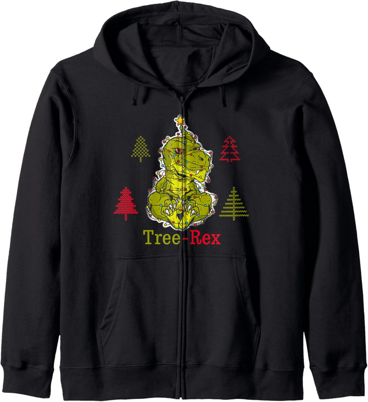 Lustiges Tree Rex Weihnachtsoutfit - Kinder Spass Geschenk Kapuzenjacke