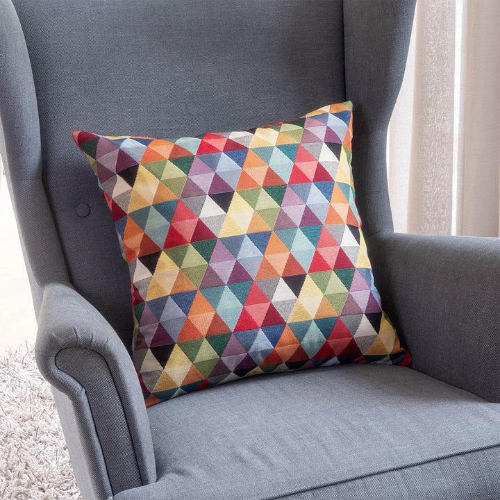 Selfitex 2er Set Bunte Couchkissen 50x50 cm, Sofakissen mit Füllung und Bezug, kuschelweiches Leseki