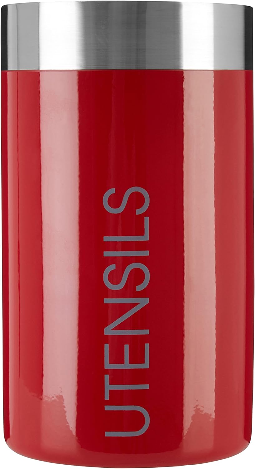 Premier Housewares Utensilienhalter & bdquo Liberty & ldquo rot, Emaille, 10x10x18, Rot