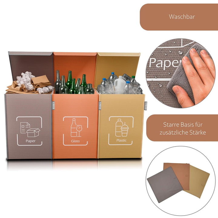 NYIKA Recycling System - Altglas Sammelbehälter - Pfandflaschen Aufbewahrung - Leergut Sammelbehälte