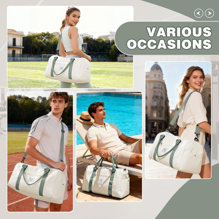 Sport Duffel Bag Damen Herren Sporttasche mit Schuhfach & Nassfach Reisetasche Handgepäck Tasche Spo