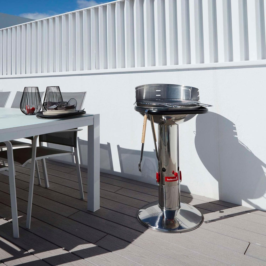 Barbecook Grillrost rund 43cm mit Zwei festen Handgriffen fur Optima/Loewy 45, Edelstahl