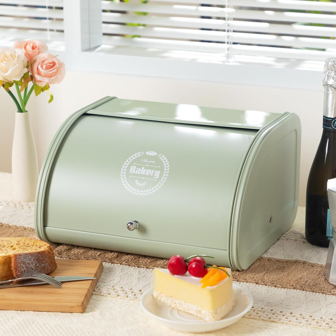 HollyHOME Brotkasten Brotaufbewahrungsbox, Metall-Brotkästen für die Küche, Brotaufbewahrungsbehälte