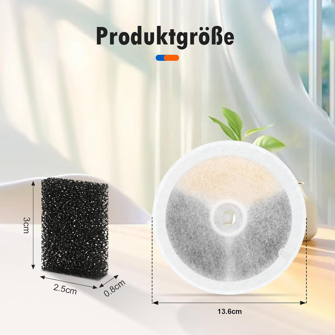 10 Stück Katzenbrunnen Filter für Petkit Eversweet Solo SE/Solo 2/3 Pro / 3 / 2s Katzen Trinkbrunnen