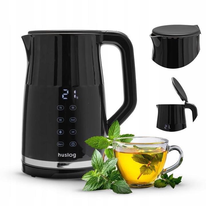 Elektrischer Wasserkocher mit Temperaturanzeige 1,7L 2200W Warmhaltefunktion 4 Temperaturprogramme T