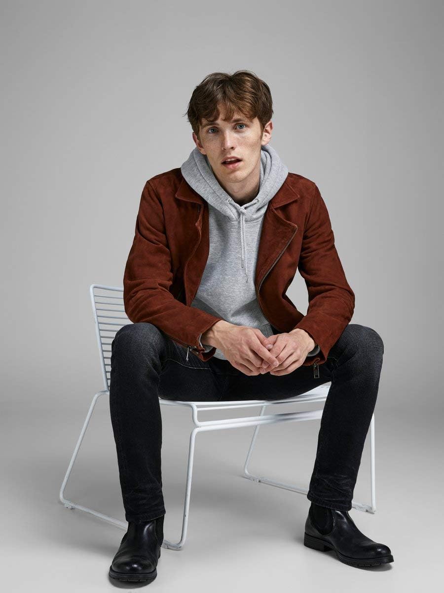 JACK & JONES Male Kapuzenpullover Logo Kapuzenpullover S Light Grey Melange, S Light Grey Melange