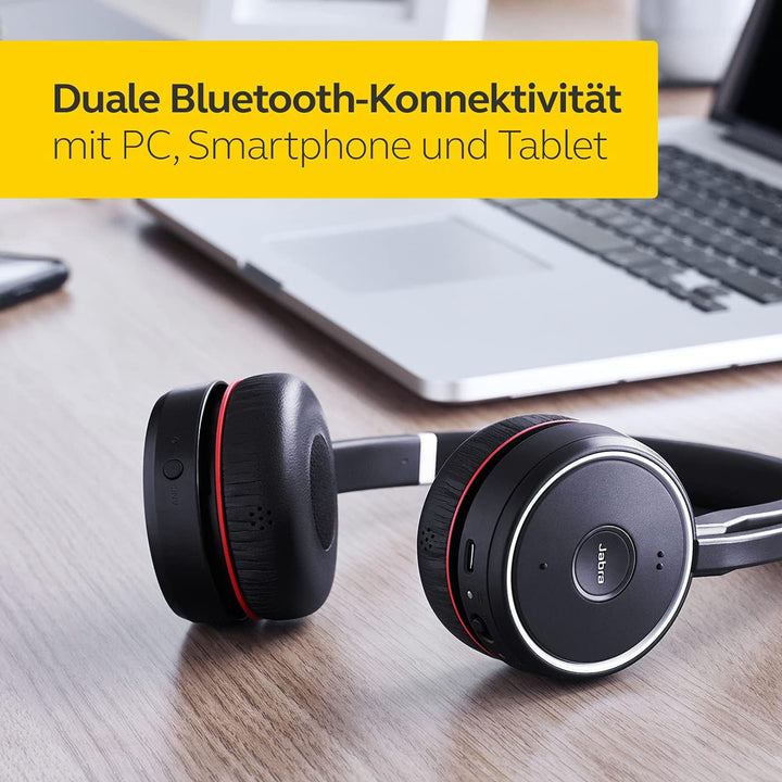 Jabra Evolve 75 MS Duo - Zertifiziert für Skype for Business StereoHeadset inkl. Link 370 - B-Ware J