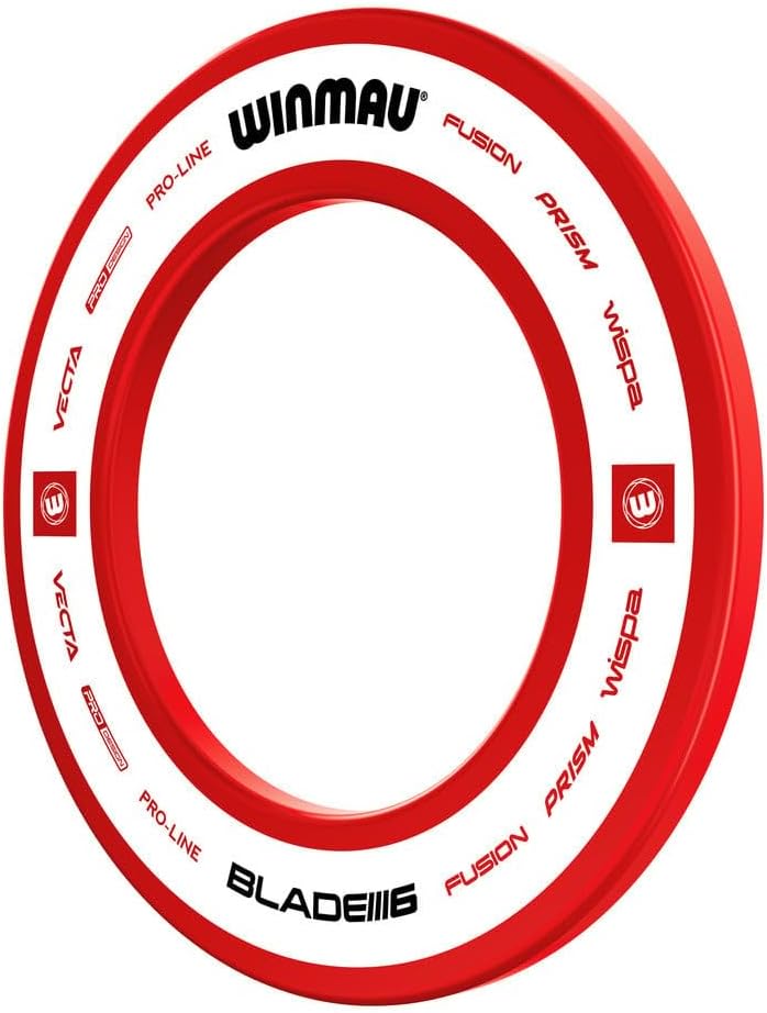 WINMAU Dartscheibe Schutzring – Pro Line 1.0 & 2.0 Rot, Blau, Schwarz & Weiss Dart Surround, Rot