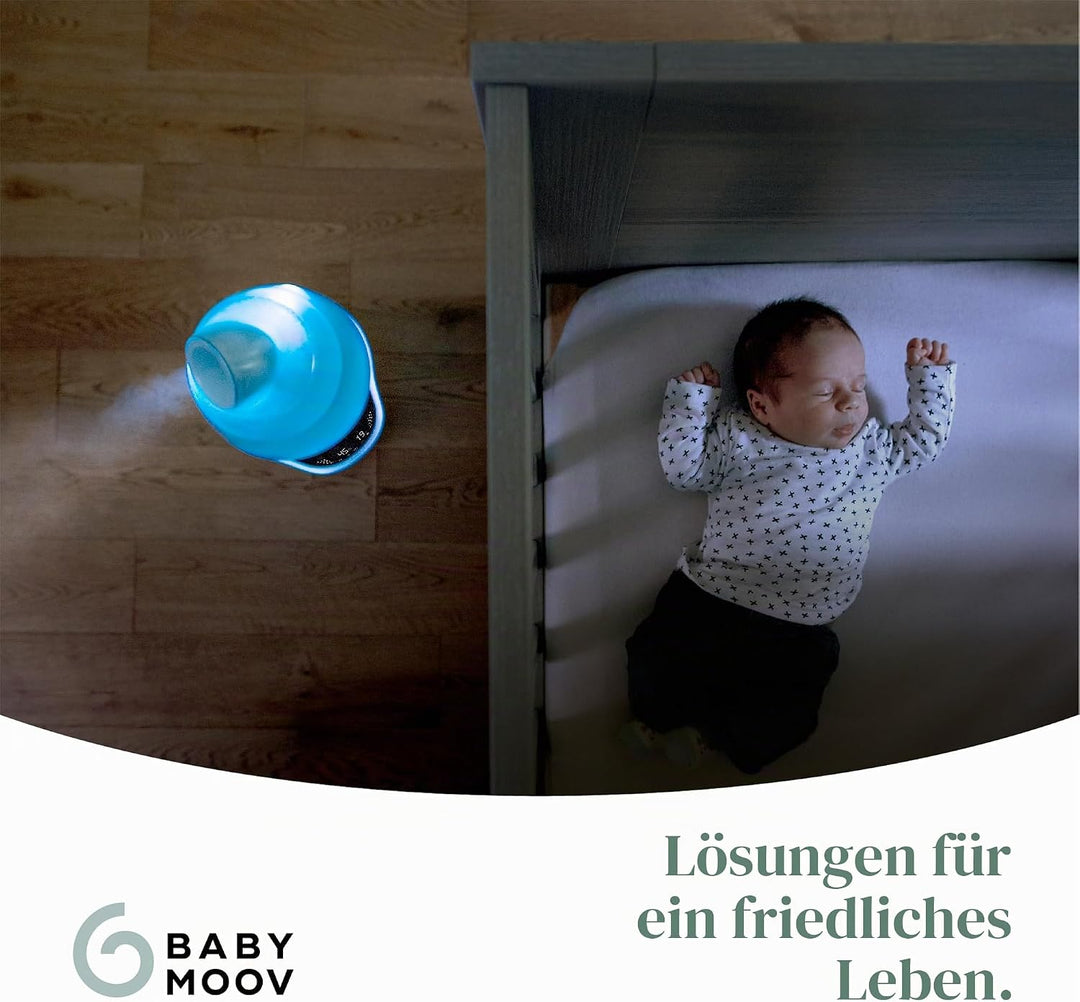 Babymoov Hygro Plus Digitaler Luftbefeuchter mit Nachtlicht (7 Farben), automatischer Feuchtigkeitsr