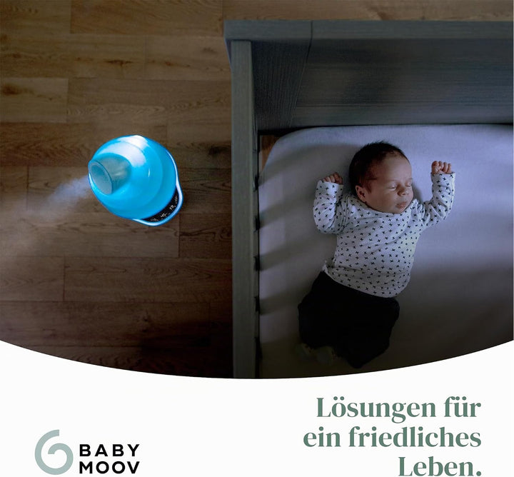 Babymoov Hygro Plus Digitaler Luftbefeuchter mit Nachtlicht (7 Farben), automatischer Feuchtigkeitsr